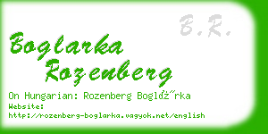boglarka rozenberg business card